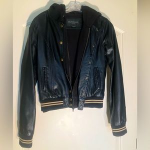 Obey Propaganda faux leather jacket size small